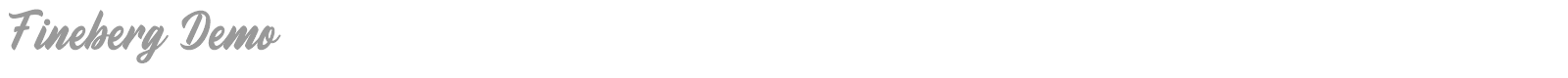 Fineberg font preview